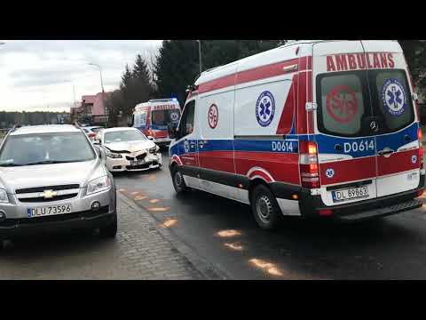 Wypadek trzech pojazdów przy Leśnej w Lubinie