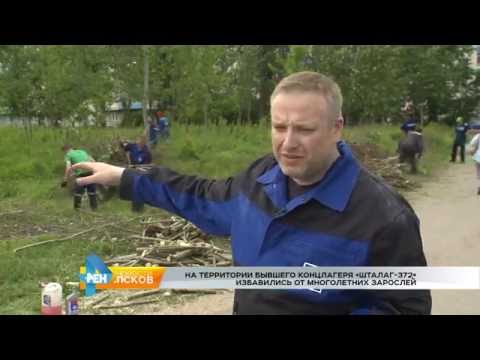 Новости Псков 20.06.2016 # Уборка на территории бывшего концлагеря "Шталаг 372"