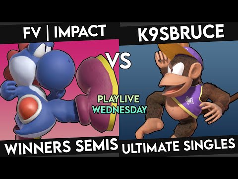 BNB Playlive Wednesday 3 - FV | Impact (Yoshi) VS K9sbruce (Diddy Kong) Winners Semis