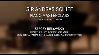 Sir Andras Schiff Masterclass with Sergey Belyavskiy