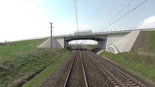 preview picture of video 'Odcinek Konin - Kutno - Linia kolejowa E20 z tyłu pociągu EIC BWE'