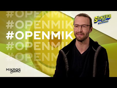 Thumbnail of the video: [#OpenMik] Jacques Daigle, Animation supervisor on #SpongeBobMovie