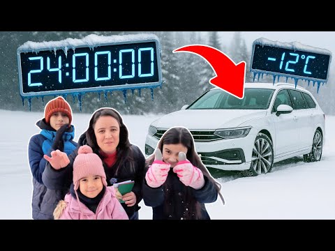 24 Hour Car Challenge! 🚗 How Long Can Aries Last Without Going Out?
