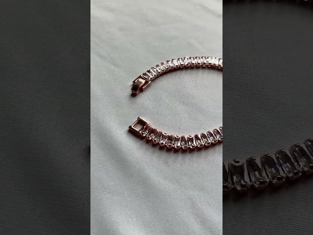 Vídeo relacionado con TOFBS Pulsera Tenis Cristal Circonita Brillante Brazalete Elegante Ajustable Joya Femenina Lujo Acero Inoxidable