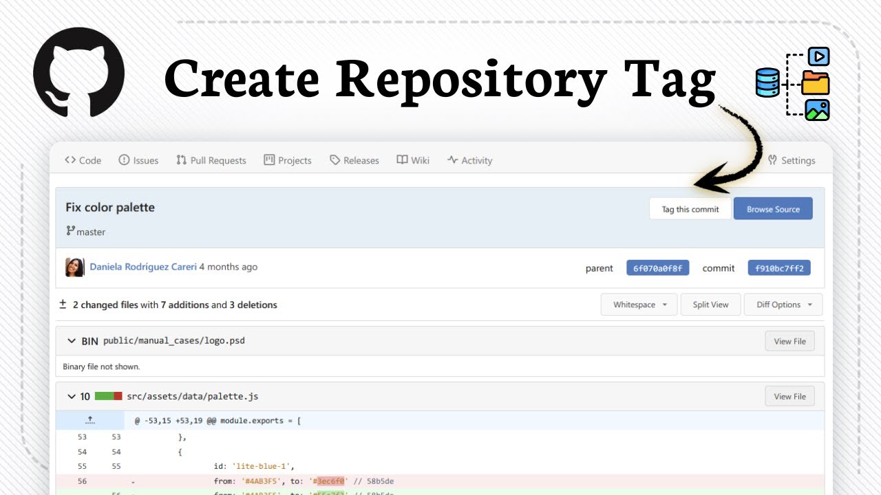 How to create a tag in a GitHub repository