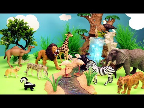 Safari Wild Animals Toy Figurines Surprises   Learn Animal Names