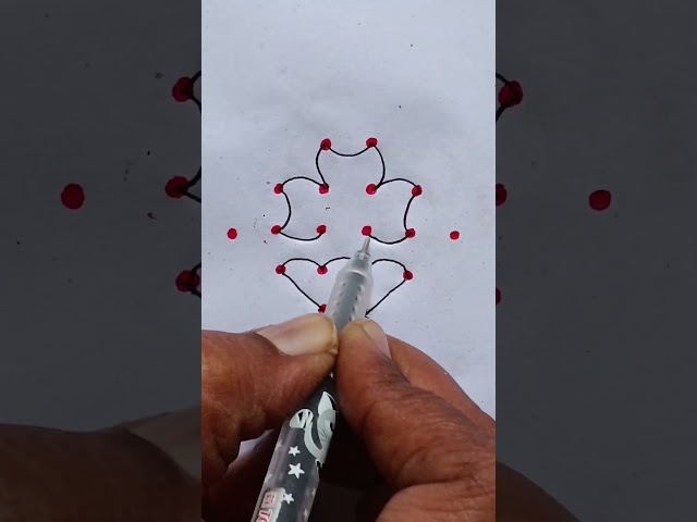 6×2 esay daily dots rangoli design