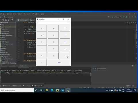 make a simple calculator with Tkinter python