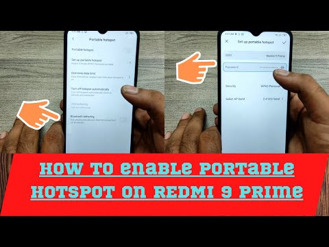How to set WiFi  Hotspot in Redmi 9 prime | How to enable portable hotspot on REDMI 9 Prime