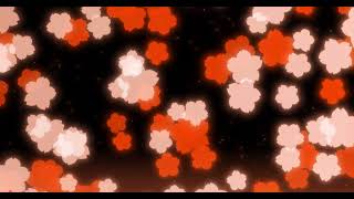 【With BGM】🌸Motion graphics background with soaring Orange neon cherry blossoms🌸