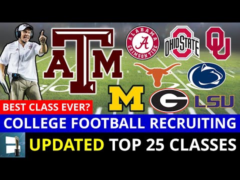 College Football Recruiting: UPDATED Top 25 Classes...