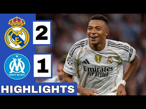 ⚪️Real Madrid vs Marseille (2-1) Extended HIGHLIGHTS | UEFA Champions League