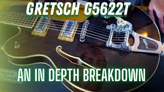 Video thumbnail for Taking a close look and listen to the Gretsch G5622t by Audiomo Music