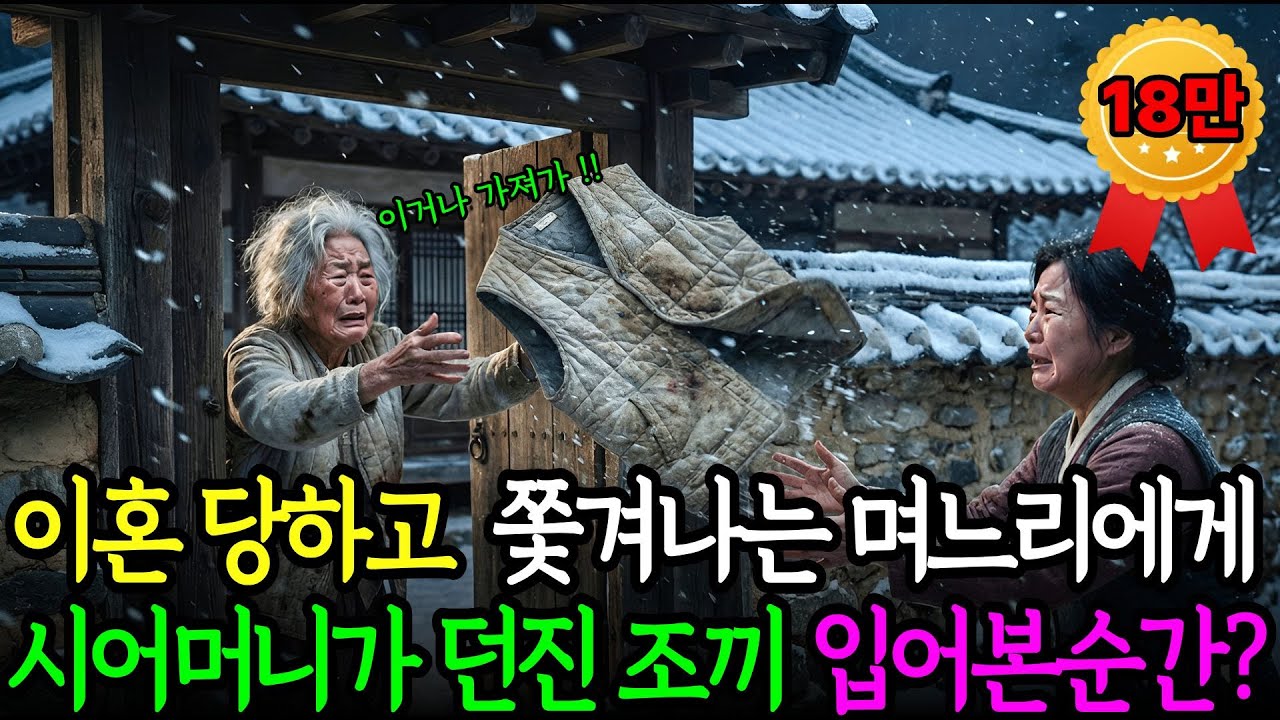 [시니어감동사연] 이혼당하고 쫓겨나는 며느리에게 시어머니가 던진 낡은 누빔 조끼, 입어본 순간 심장이 멎을 뻔했습니다 | 오디오북 | 노후사연 | 감동사연 | 충격실화 | 막장사연