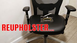 ריפוד מחדש של בד לכיסא משרדי | החלפת כיסוי כיסא עשה זאת בעצמך | XDIY