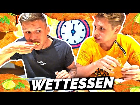 Wettessen vs meinen HALBBRUDER!!🤯 - SCHNITZEL WETTESSEN🤤