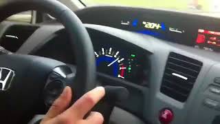 Honda Civic 2012 hız denemesi