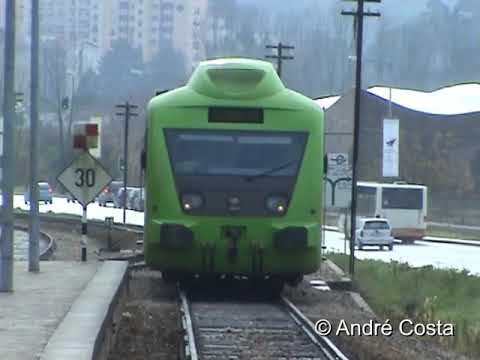 Chegada da Automotora CP 350 Allan a Coimbra Parque, em 2004