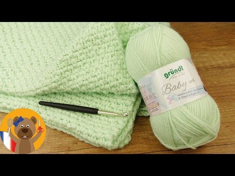 Crocheter une couverture pour bébé 70x90cm | Super simple à crocheter | Instructions pour débutants