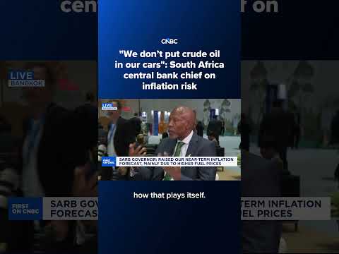 'We don't put crude oil in our cars': South Africa central bank chief on inflation risk