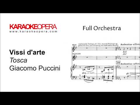 Karaoke Opera: Vissi d'Arte - Tosca (Puccini) Orchestra only version with printed music