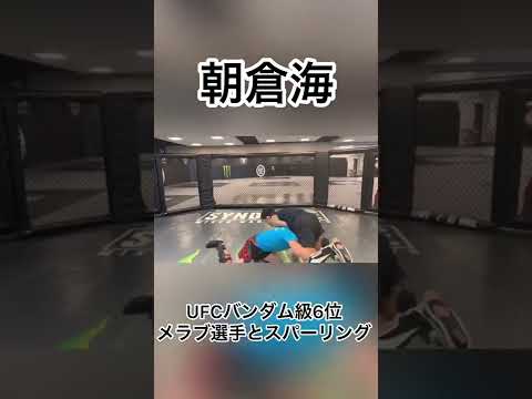 UFCメラブ選手とスパーリング　朝倉海の腰の強さ