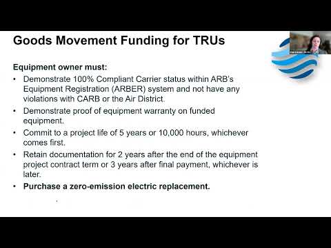 Goods Movement Solicitation: Electric Transport Refrigeration Units (eTRU) Webinar 5/15/25