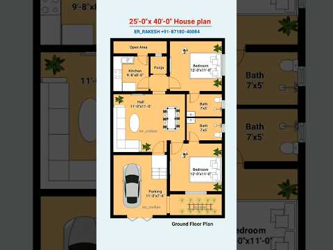 25*40 North Facing 2bhk House plan design #shorts #viral #floorplan #homeplan #homedesign #houseplan