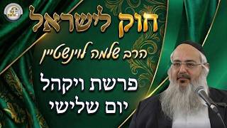 חוק לישראל - פרשת ויקהל - יום שלישי | הרב שלמה לוינשטיין (ארגון קול הלשון) - התמונה מוצגת ישירות מתוך אתר האינטרנט יוטיוב. זכויות היוצרים בתמונה שייכות ליוצרה. קישור קרדיט למקור התוכן נמצא בתוך דף הסרטון