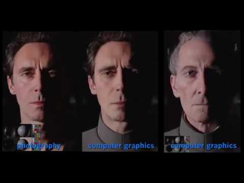 The creation of Princess Leia, Grand Moff Tarkin in "Rogue One"