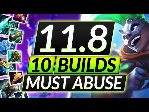 10 MOST BROKEN Champion BUILDS to ABUSE and RANK UP in 11.8 - Tips for Season 11 - LoL Guide