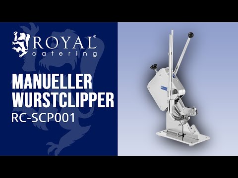 Video - Manueller Wurstclipper - Eisen (verchromt) / Edelstahl - Royal Catering