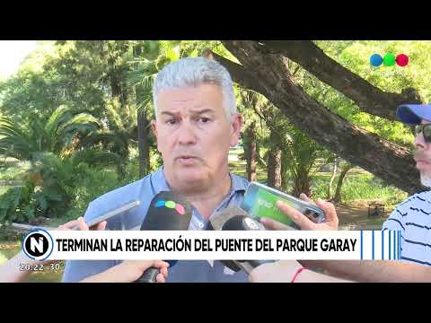 Parque Garay: terminan la reparación del puente