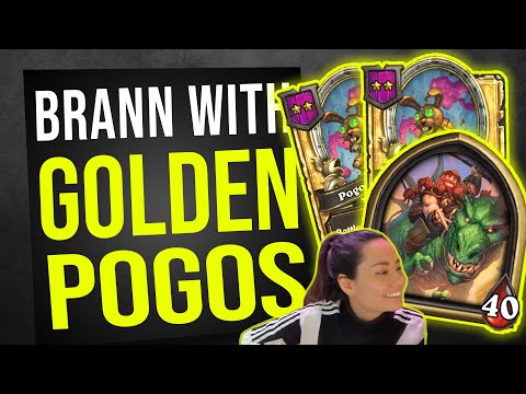 BRANN WITH GOLDEN POGO HOPPERS! | Battlegrounds Hearthstone