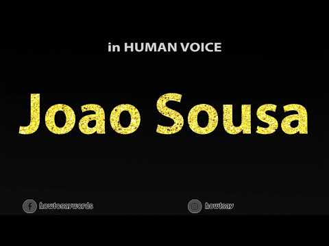 How To Pronounce Joao Sousa