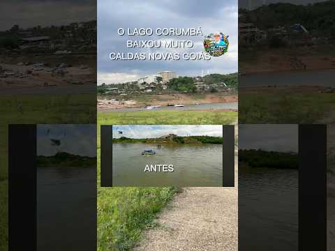 O lago Corumbá no final do período seco baixou muito, ilhas do lago eco resort Caldas novas Goiás.