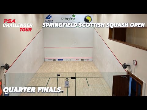 LIVE SQUASH: Springfield Scottish Squash Open 2021 - Quarter Finals