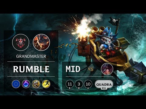 Rumble Mid vs Akali - EUW Grandmaster Patch 9.20