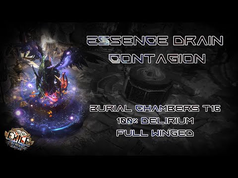 [PoE 3.13] ED/Contagion LowLife - Burial Chambers (T16) 100% Delirium full Winged Scarab