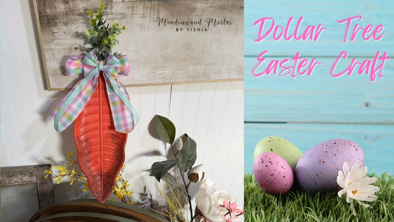 Dollar Tree Easter Decor That Looks High End/ Easy Easter Wall Art Decor