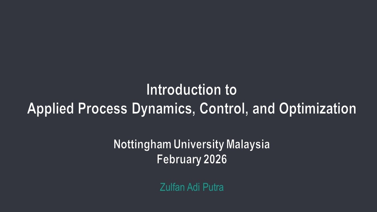 Introduction to Applied Process Dynamics, Control, and Optimization