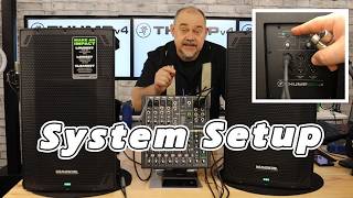 How to Setup Pa System - Mackie THUMP12V4 Powered Speakers w/ Mixer and Subwoofer ProFX10v3