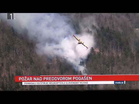 POŽAR  POTOČE NAD  PREDDVOROM  JE  POGAŠEN    2022