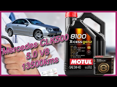 ¿Cómo envejece Motul X-CESS Gen2 5w40 en Mercedes CLK500 en tras 13500kms? [ACEITE USADO]