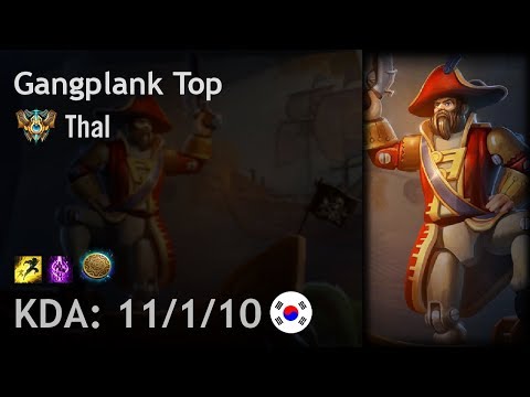Gangplank Top vs Shen - Thal - KR Challenger Patch 8.5
