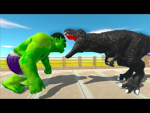 HULK GORO vs Dinosaurs OASIS DEATH RUN - Animal Revolt Battle Simulator
