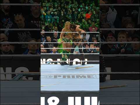 B-Fab sends Scarlett through a table! #WrestleMania 🔥