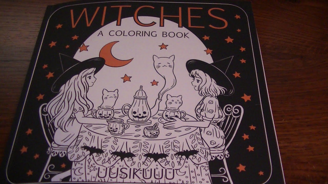 Witches: A Coloring Book by Uusikuuu! Adult Coloring Flip Thru!