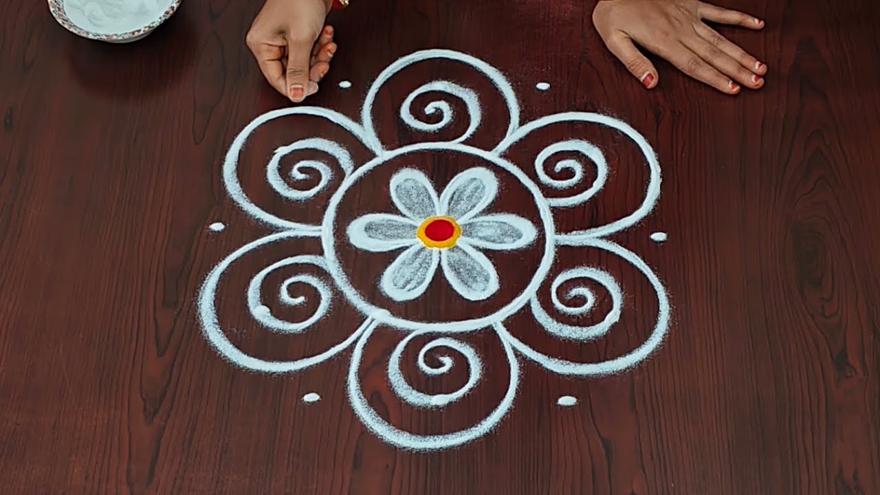 5×3dots easy rangoli|friday special muggulu |festival rangoli|traditional rangoli Kaa Rangoli