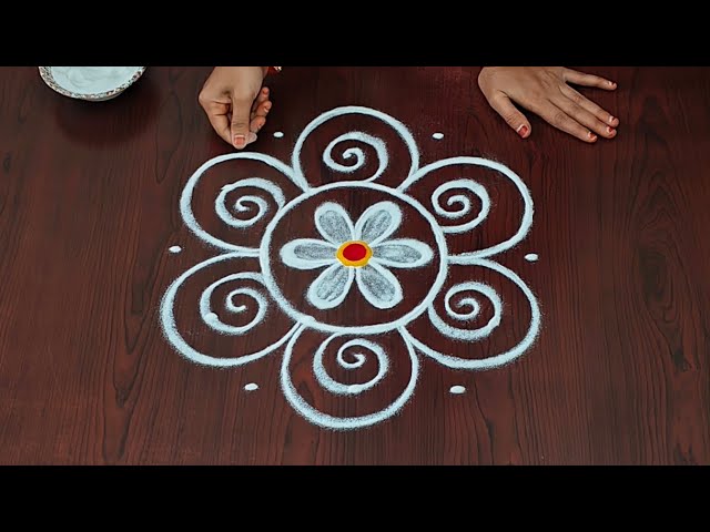 5×3dots easy rangoli|friday special muggulu |festival rangoli|traditional rangoli Kaa Rangoli